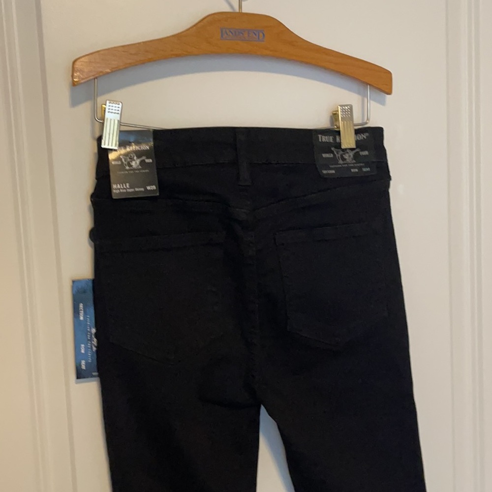 NWT True Religion Black High Rise Skinny Jeans - Picture 14 of 14